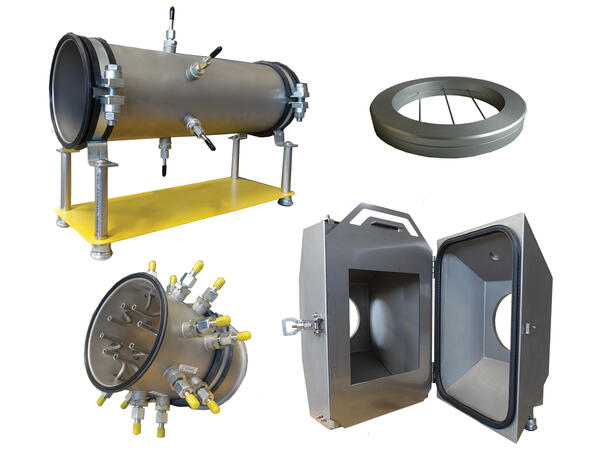 Various sample holders of the AFC135 for sensors, sampling probes, flat media and other components