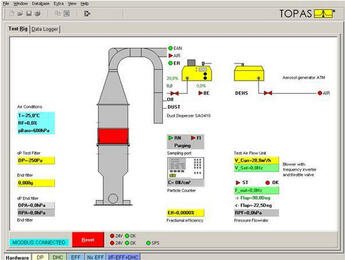 PAFWin Control Software for Fractional Efficiency, Screenshot