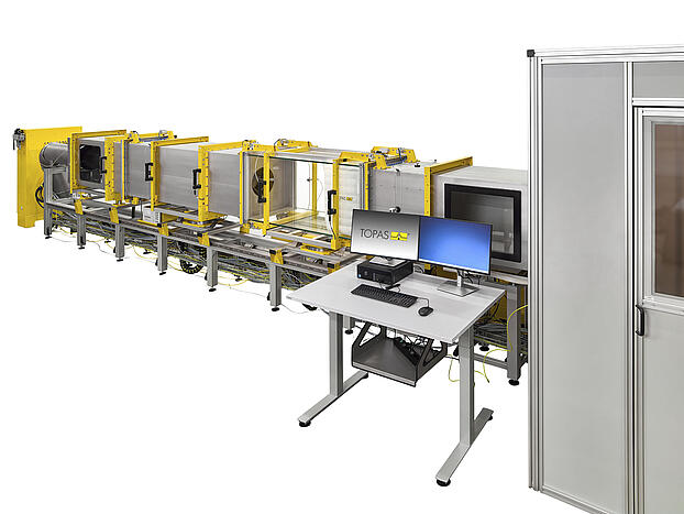 Gesamtansicht des Prüfstandes ALF 114 für Allgemeine Luftfilter