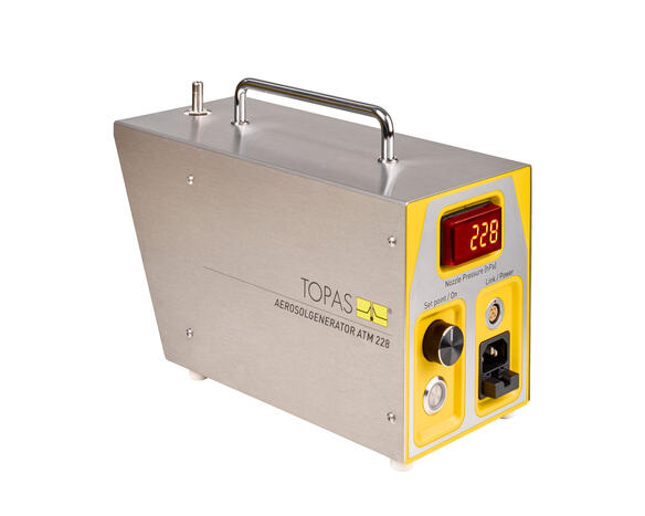 Atomizer Aerosol Generator ATM 228 for cleanroom validation, frontside