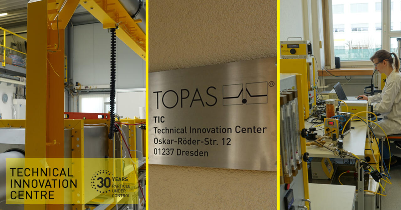Aerosollabor, Produktionshalle, Technical Innovation Center Eingang